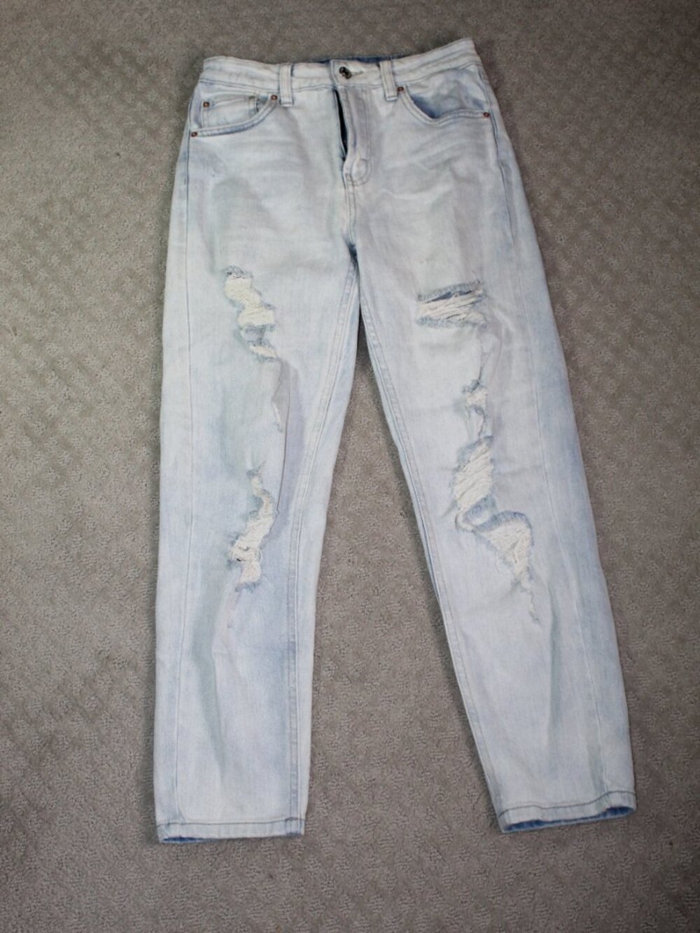 Wild Fable Womens 2 Light Wash Distressed High Rise Straight Leg Jeans Blue